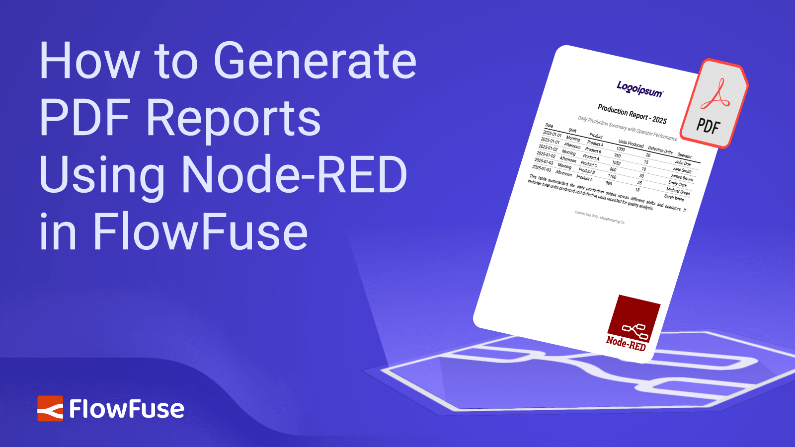 How to Generate PDF Reports Using Node-RED in FlowFuse