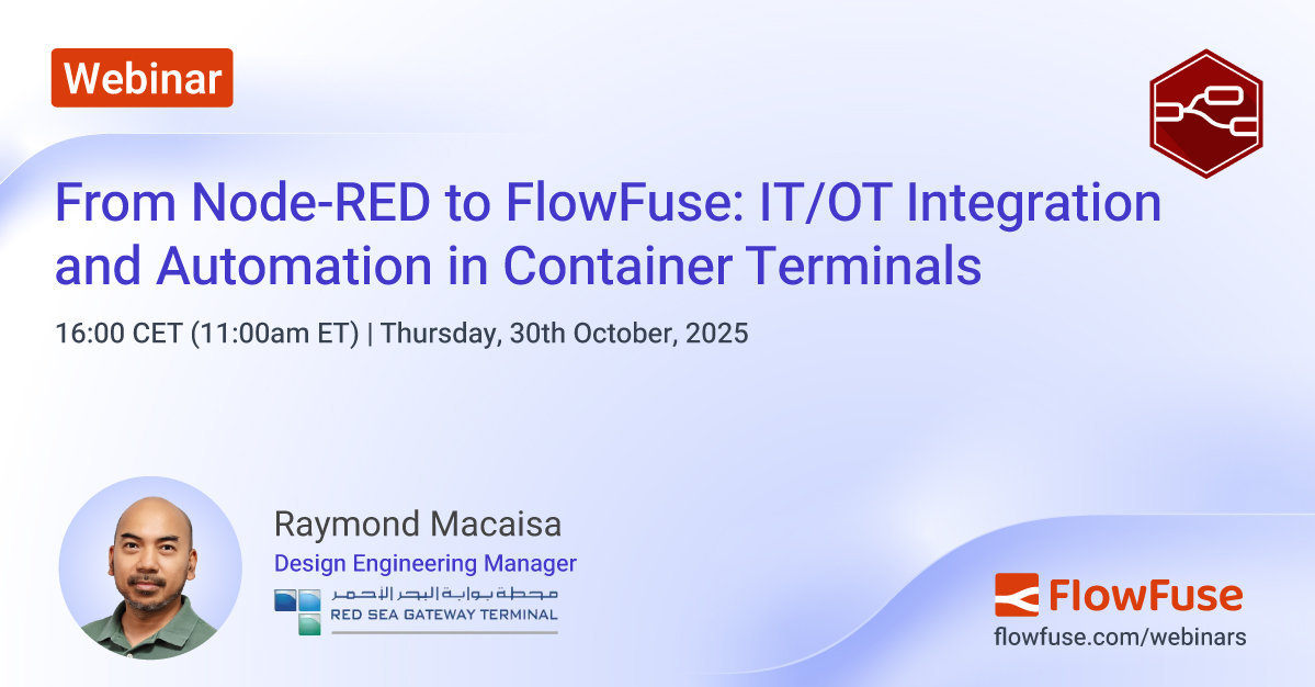 From Node-RED to FlowFuse: IT/OT Integration and Automation in Container Terminals